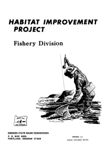 HABITAT IMPROVEMENT Fishery Division PROJECT P. 0. BOX 3503