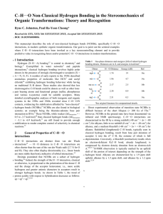 C–H···O Non-Classical Hydrogen Bonding in the Stereomechanics of