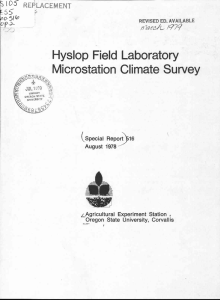 Hyslop Field Laboratory Microstation Climate Survey (trJ /979