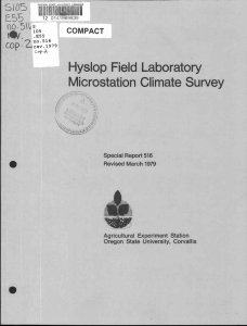 Hyslop Field Laboratory Microstation Climate Survey E55 51 °5