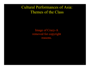 Cultural Performances of Asia: Themes of the Class Image of Crazy-A