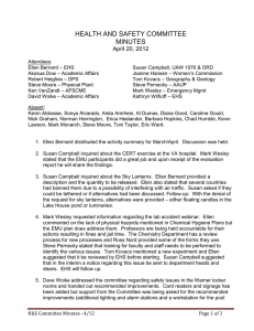 HEALTH AND SAFETY COMMITTEE MINUTES April 20, 2012