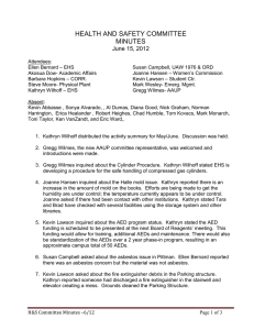 HEALTH AND SAFETY COMMITTEE MINUTES June 15, 2012