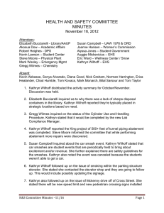 HEALTH AND SAFETY COMMITTEE MINUTES November 16, 2012
