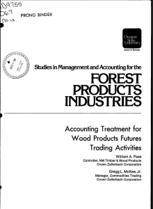 PRODUCTS FOREST J Accounting Treatment for