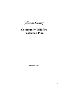 Jefferson County Community Wildfire  Protection Plan  November 2005