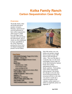 Kolka Family Ranch Carbon Sequestration Case Study  Overview
