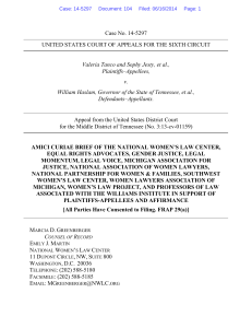 Case No. 14-5297 Valeria Tanco and Sophy Jesty, et al., Plaintiffs–Appellees,