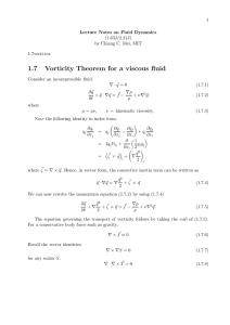 1.7 Vorticity Theorem for a viscous fluid