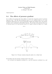 3.4 The effects of pressure gradient