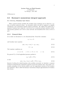 3.5 Karman’s momentum integral approach