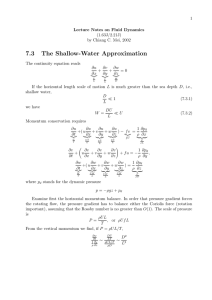 7.3 The Shallow-Water Approximation