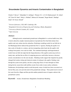 Groundwater Dynamics and Arsenic Contamination in Bangladesh