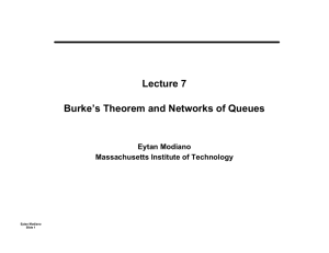 Lecture 7 Burke’s Theorem and Networks of Queues Eytan Modiano