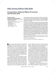 Compendium of Animal Rabies Prevention and Control, 2016