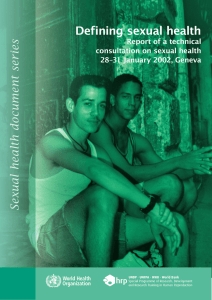 Defining sexual health es ri se