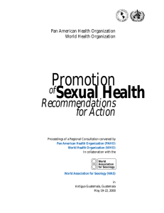 Promotion Sexual Health Recommendations for Action