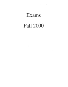 Exams Fall 2000