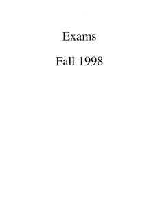 Exams Fall 1998