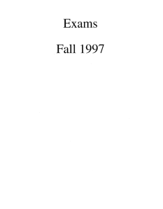 Exams Fall 1997