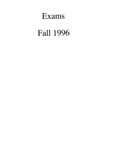 Exams Fall 1996