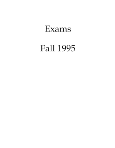 Exams Fall 1995
