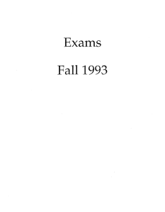 Exams Fall 1993