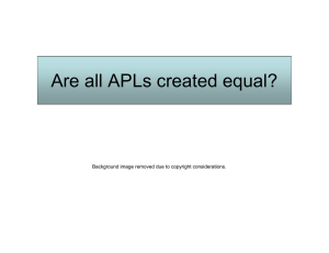 Are all APLs created equal?