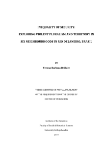 INEQUALITY OF SECURITY: EXPLORING VIOLENT PLURALISM AND TERRITORY IN