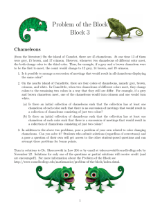 Problem of the Block Block 3 Chameleons