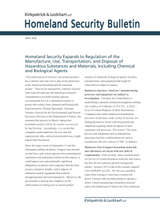 Homeland Security Bulletin