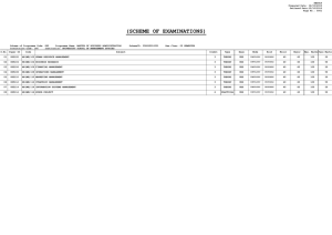 (SCHEME OF EXAMINATIONS)