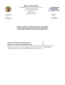 State of New Jersey FINAL DRAFT CONSISTENCY REVIEW AND RECOMMENDATIONS REPORT P