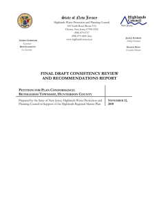 State of New Jersey  FINAL DRAFT CONSISTENCY REVIEW AND RECOMMENDATIONS REPORT