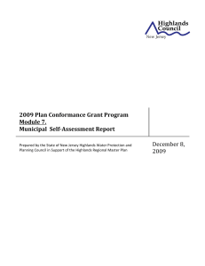 2009 Plan Conformance Grant Program  Module 7.   Municipal  Self­Assessment Report  December 8, 