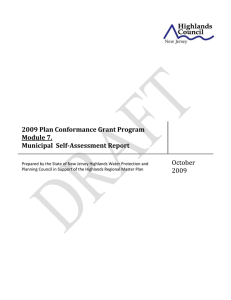 2009 Plan Conformance Grant Program Module 7. Municipal  Self-Assessment Report