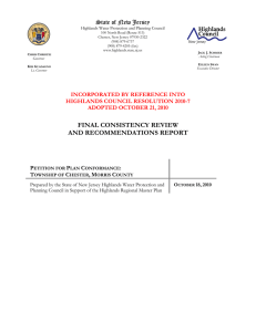 FINAL CONSISTENCY REVIEW AND RECOMMENDATIONS REPORT  State of New Jersey