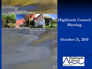 Highlands Council Meeting October 21, 2010