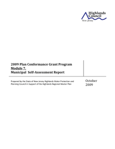   2009 Plan Conformance Grant Program  Module 7.   Municipal  Self­Assessment Report 