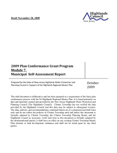 2009 Plan Conformance Grant Program  Module 7.   Municipal  Self­Assessment Report  October