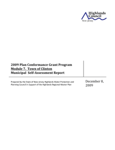 2009 Plan Conformance Grant Program  Module 7.  Town of Clinton  Municipal  Self­Assessment Report  December 8, 