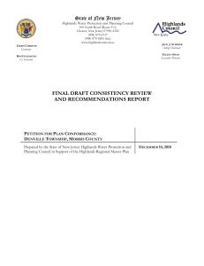 FINAL DRAFT CONSISTENCY REVIEW AND RECOMMENDATIONS REPORT  State of New Jersey