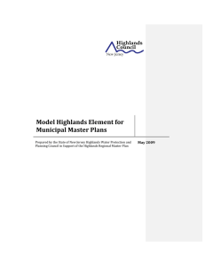   Model Highlands Element for  Municipal Master Plans  May 2009 