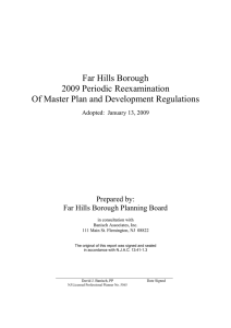 Far Hills Borough 2009 Periodic Reexamination Of Master Plan and Development Regulations