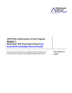 2009 Plan Conformance Grant Program  Module 7.   Municipal  Self­Assessment Report  for 