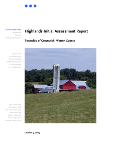 Highlands Initial Assessment Report Township of Greenwich, Warren County