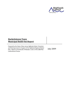 Hackettstown Town  Municipal Build­Out Report  