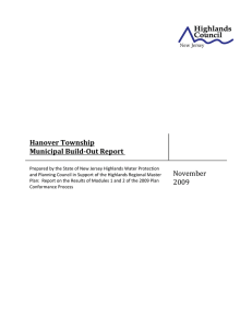 Hanover Township   Municipal Build­Out Report   November 