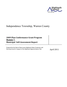 Independence Township, Warren County 2009 Plan Conformance Grant Program Module 7.