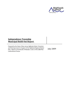 Independence Township   Municipal Build­Out Report  